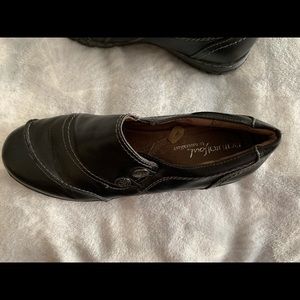 Slip On Black Leather